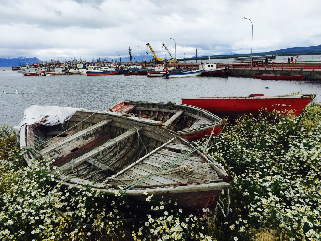 Boats in Puerto Natales Chile